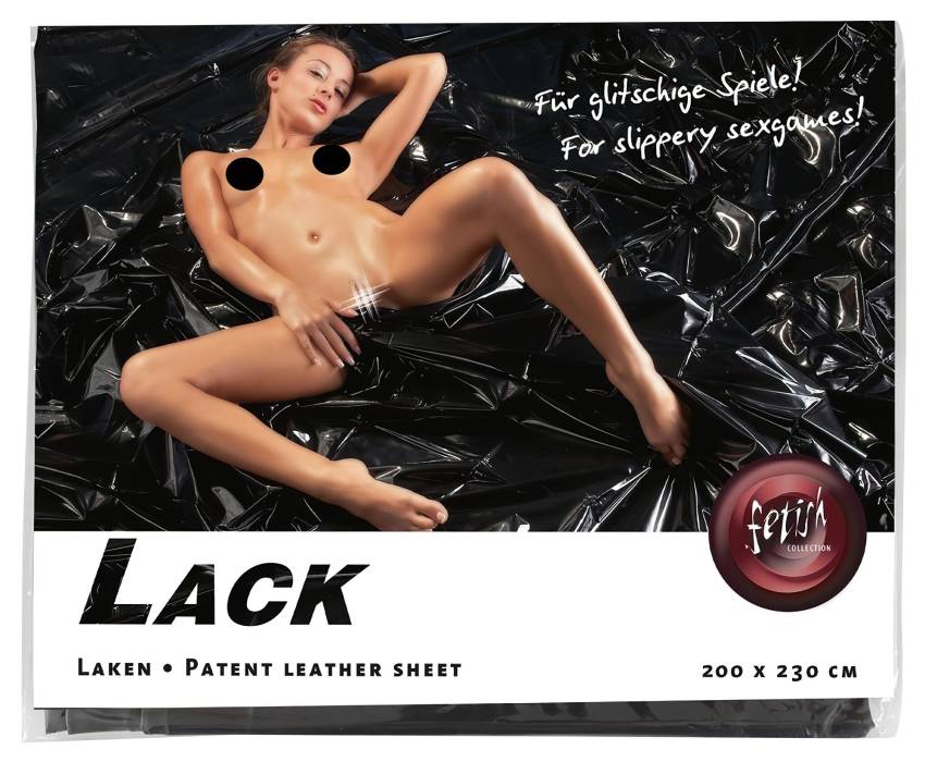 Lakk lepedő - 200x230cm (fekete)