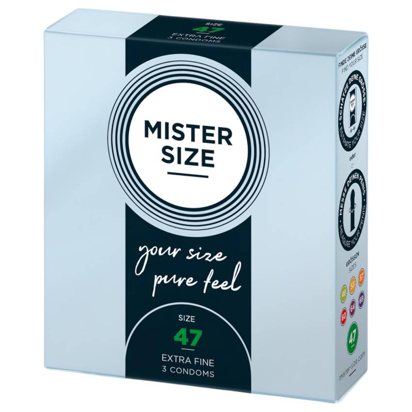 Mister Size vékony óvszer - 47mm (3db) - Image 3