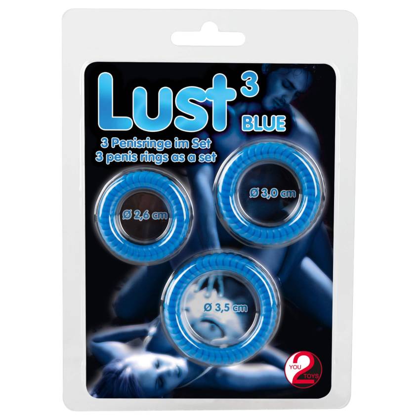 You2Toys - Lust péniszgyűrű trió - kék - Image 5