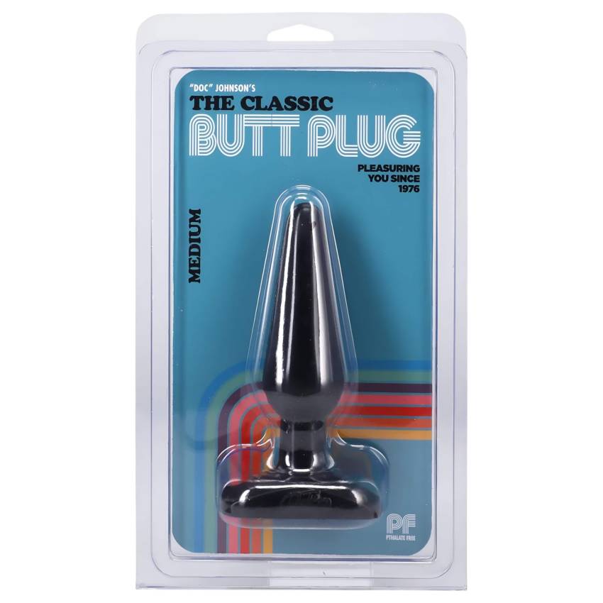 Doc Johnson anál plug - classic, közepes (fekete) - Image 3