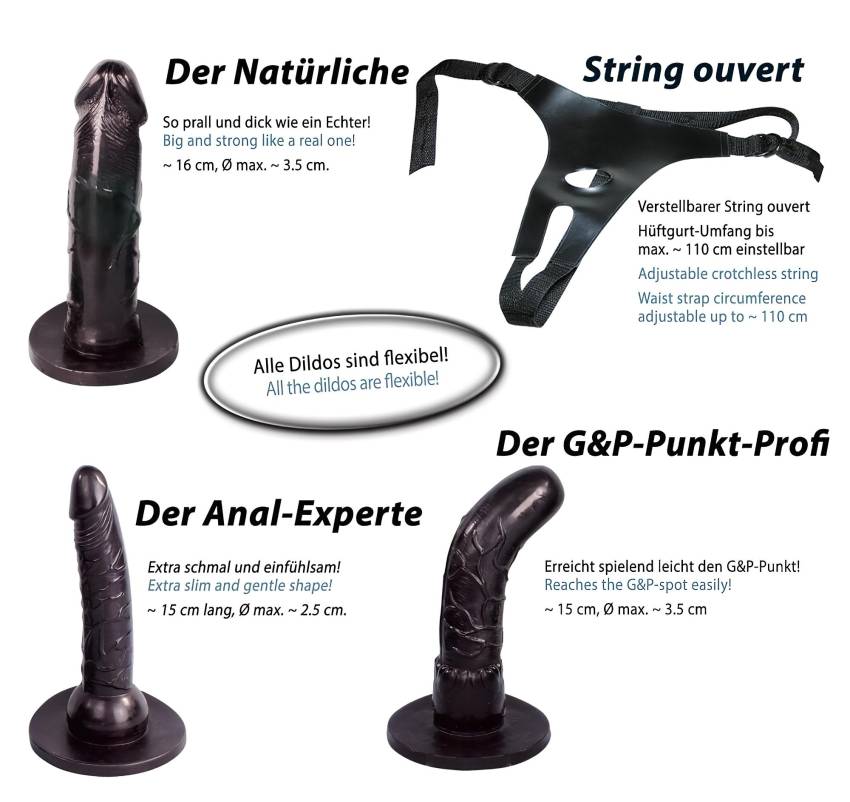 You2Toys - Felcsatolható dildó szett! - fekete - Image 6