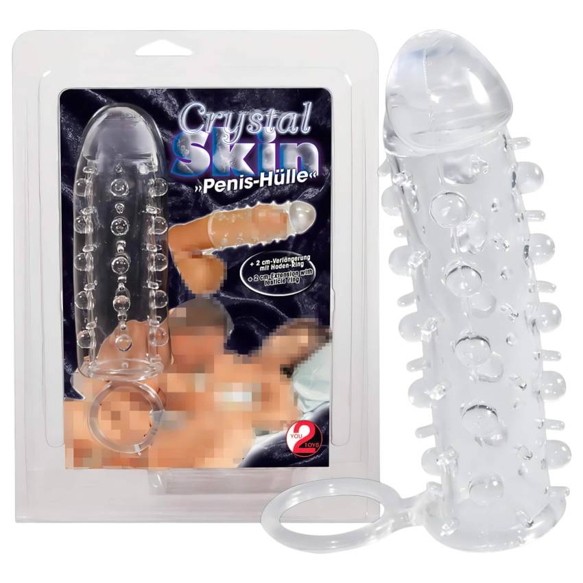 Heregyűrűs péniszköpeny - Crystal Skin - Image 2