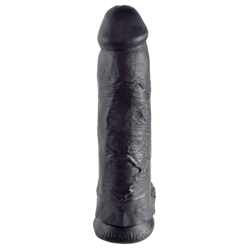 King Cock 12 herés nagy dildó (30 cm) - fekete - Image 2
