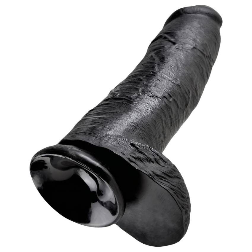 King Cock 12 herés nagy dildó (30 cm) - fekete - Image 3
