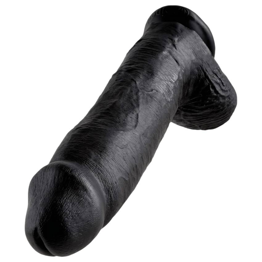 King Cock 12 herés nagy dildó (30 cm) - fekete - Image 4