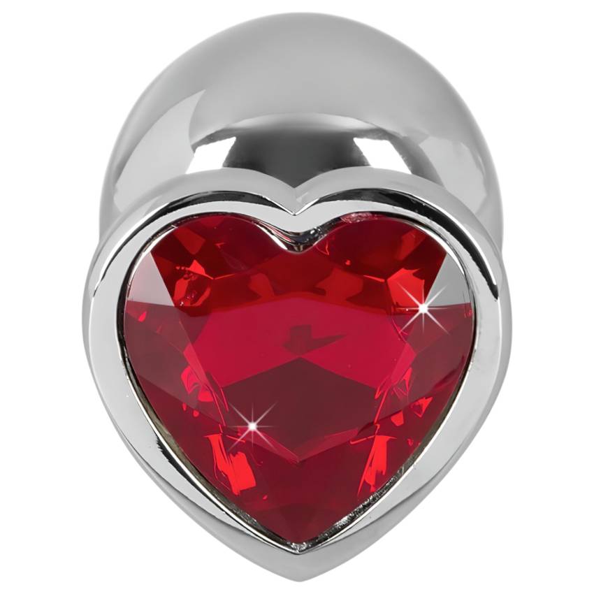 You2Toys - Diamond - 85g-os alumínium anál plug (ezüst-piros) - Image 2
