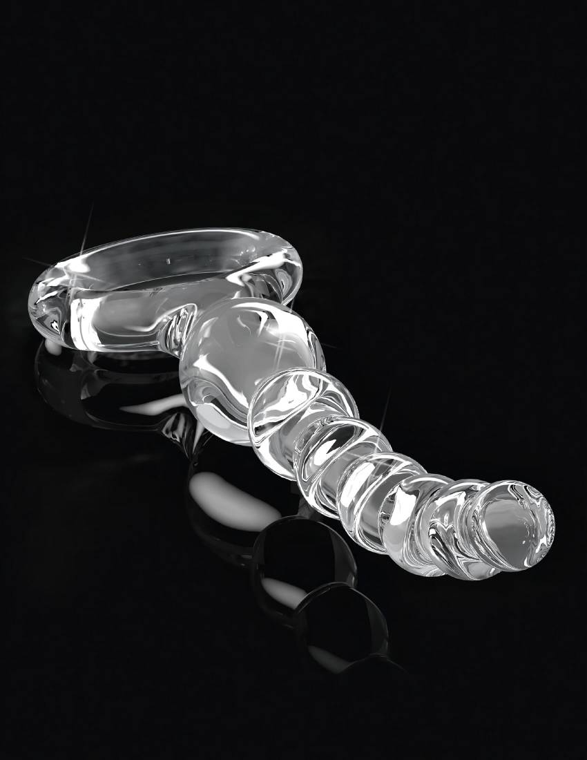 Icicles No. 67 - gömbös üveg dildó (átlátszó) - Image 3
