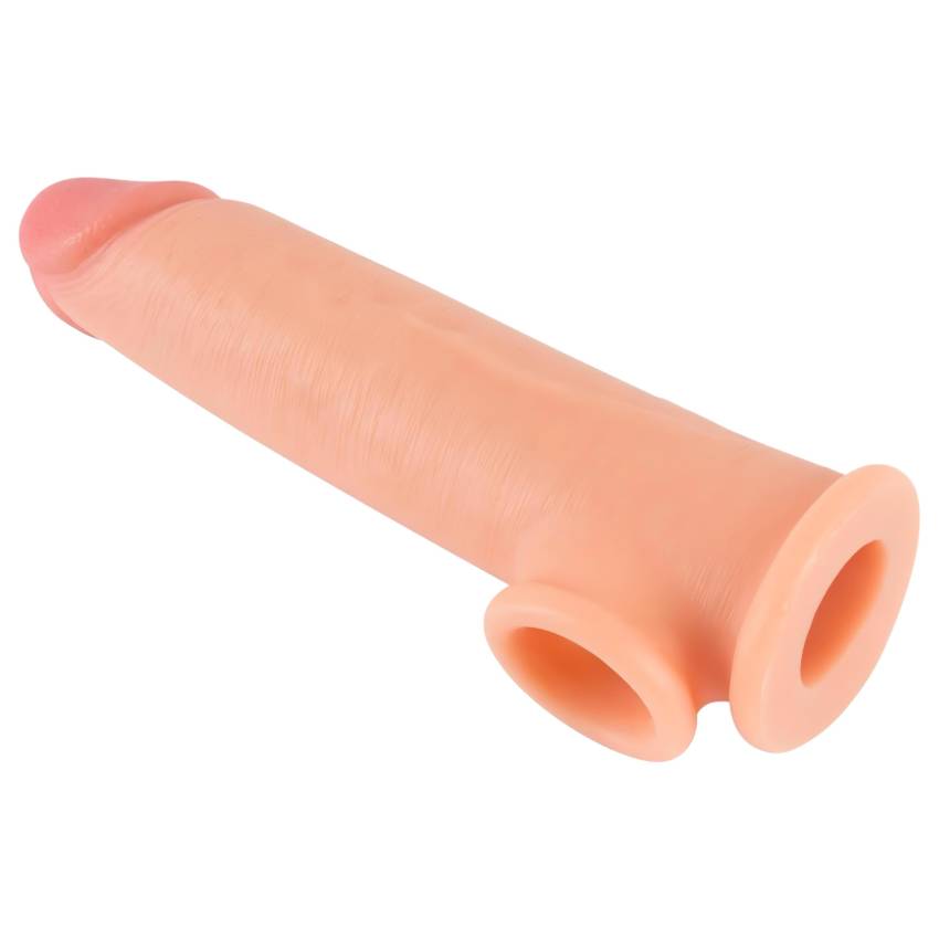 Realistixxx - heregyűrűs hosszabbító péniszköpeny - 19cm (natúr) - Image 2