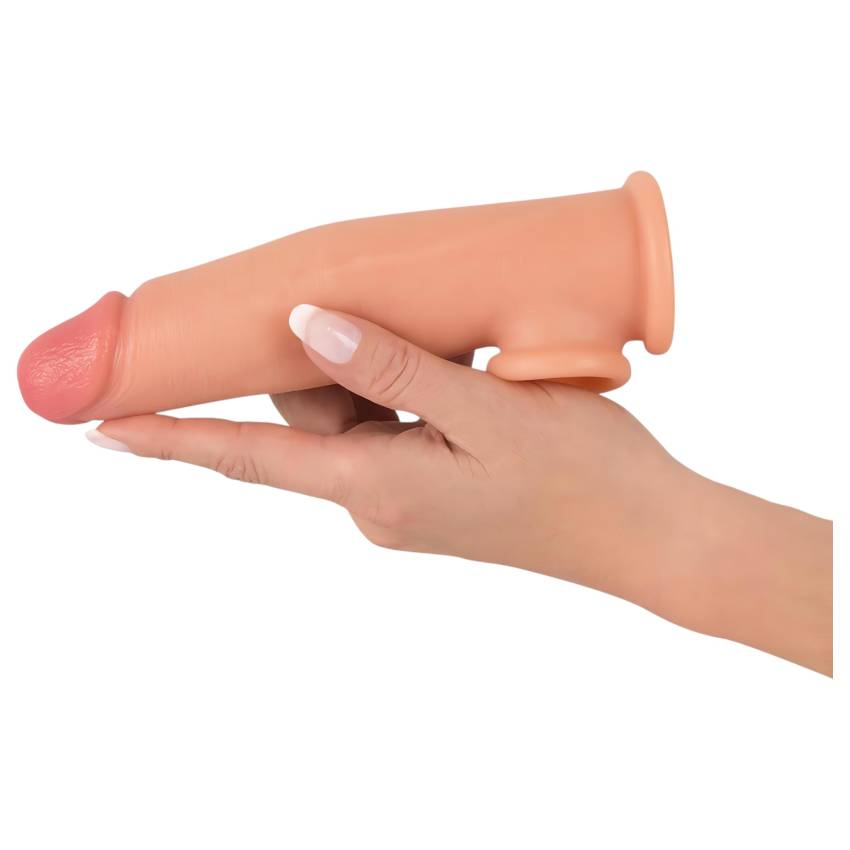 Realistixxx - heregyűrűs hosszabbító péniszköpeny - 19cm (natúr) - Image 4