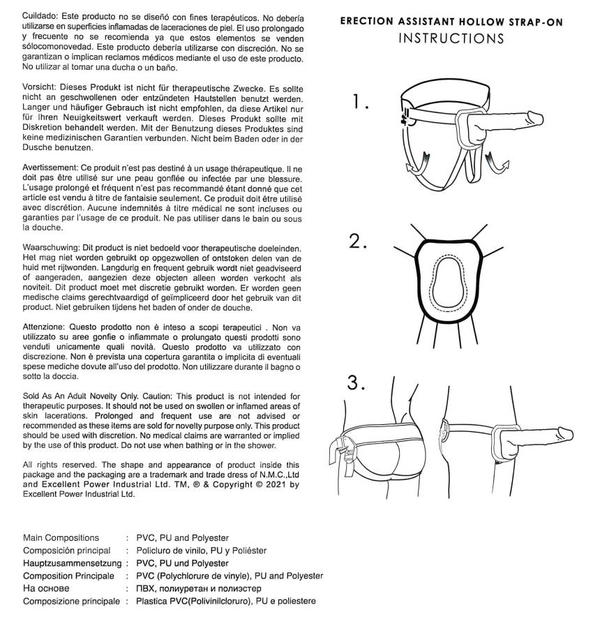 / Erection Assistant - üreges felcsatolható dildó (natúr) - Image 9