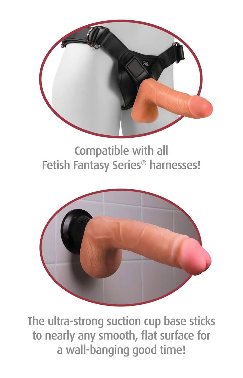Real Feel Deluxe No.5 - herés, élethű vibrátor (natúr) - Image 5