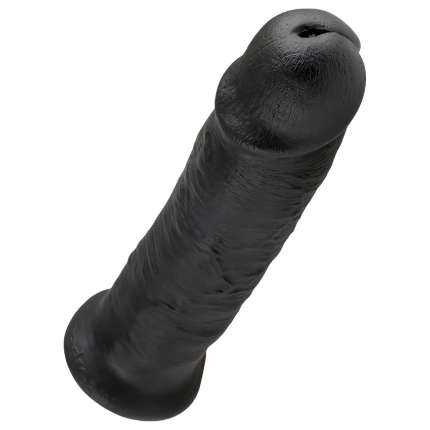 King Cock 10 - tapadókorongos dildó (25cm) - fekete - Image 4