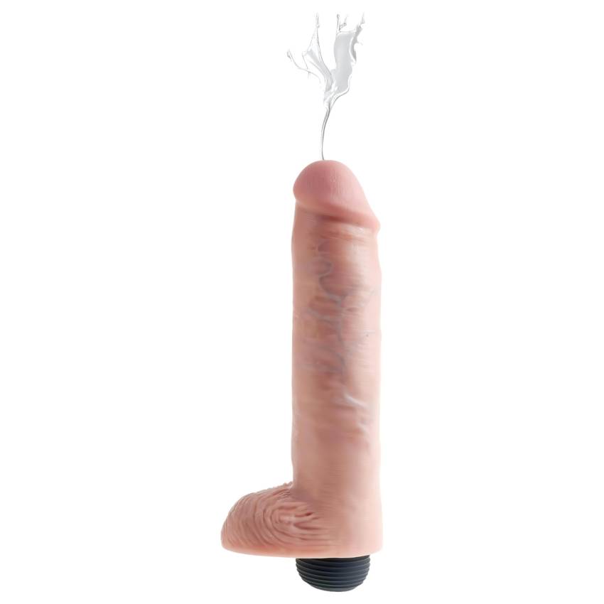 King Cock 10 - élethű spriccelő dildó (25cm) - natúr - Image 3