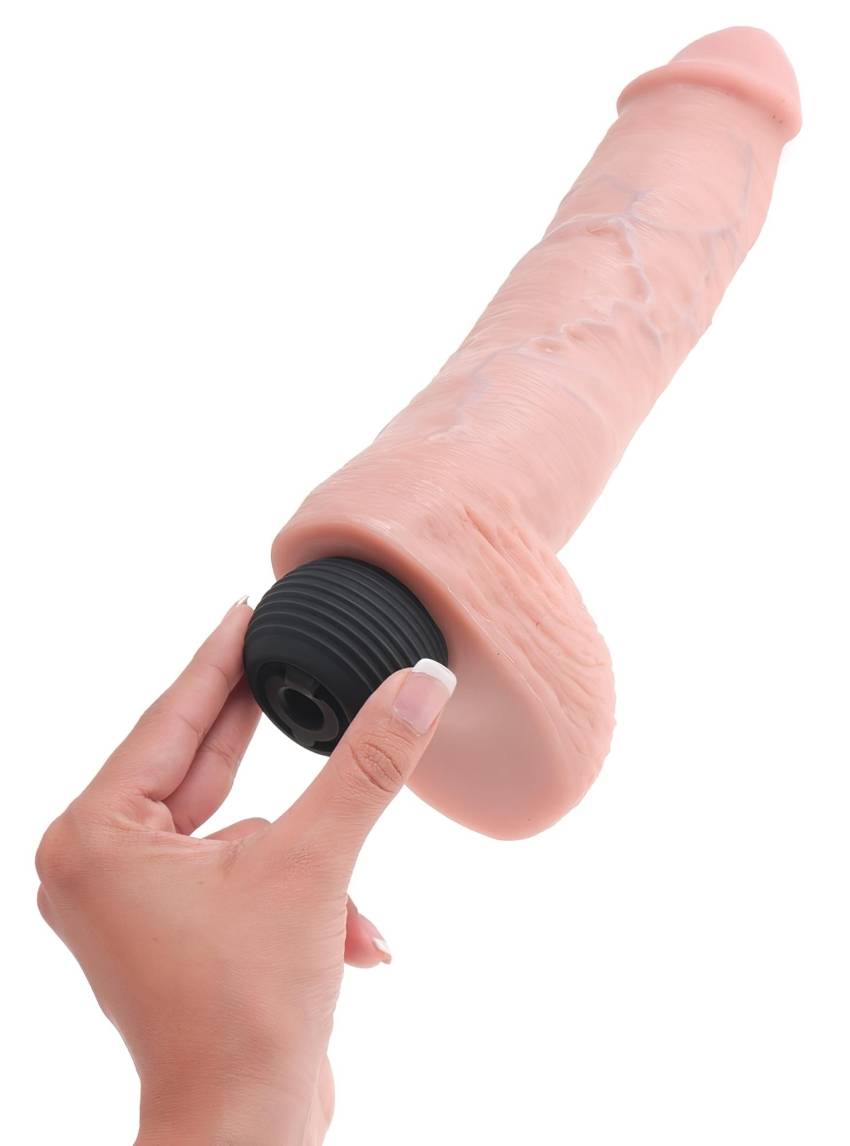 King Cock 10 - élethű spriccelő dildó (25cm) - natúr - Image 5