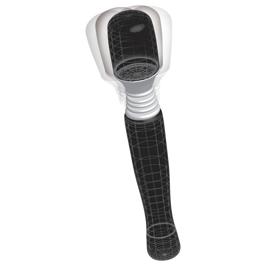 / Wanachi Wand - mini masszírozó vibrátor (fekete) - Image 3
