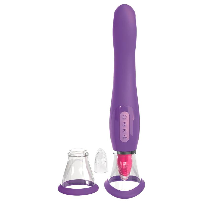 Fantasy - akkus, 3in1 vibrátor (lila) - Image 4