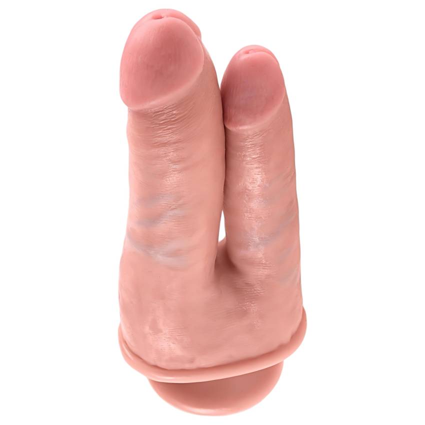 King Cock Double Penetrator - élethű dupla dildó (natúr) - Image 3