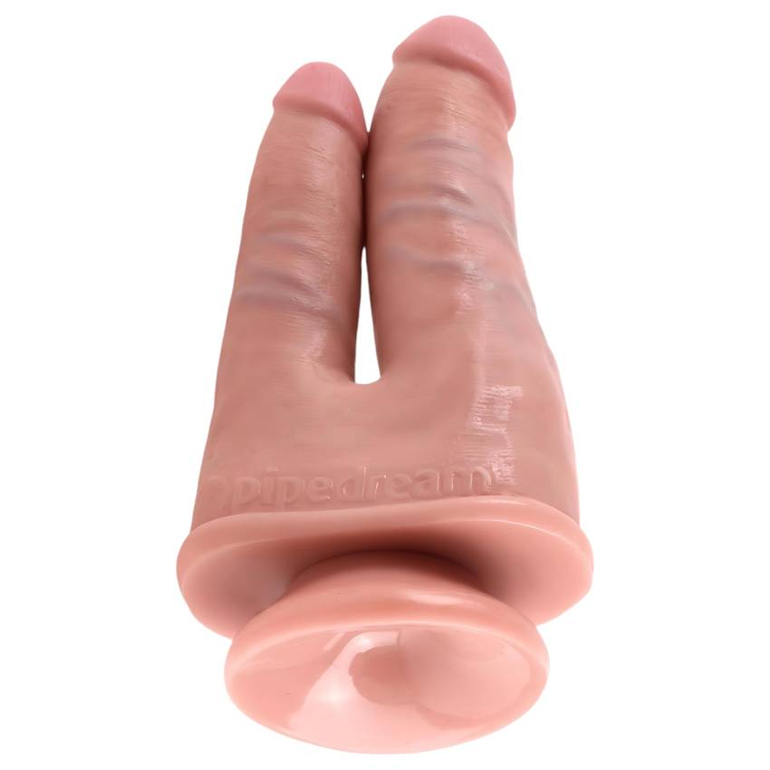 King Cock Double Penetrator - élethű dupla dildó (natúr) - Image 5