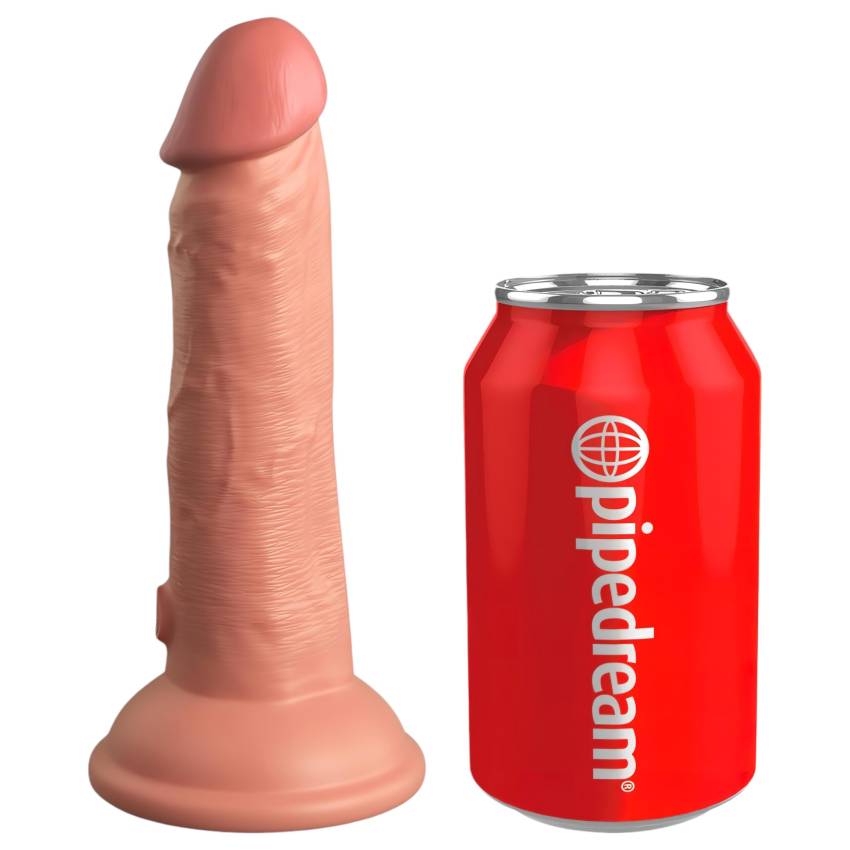 King Cock Elite 6 - tapadókorongos, élethű dildó (15cm) - natúr - Image 4