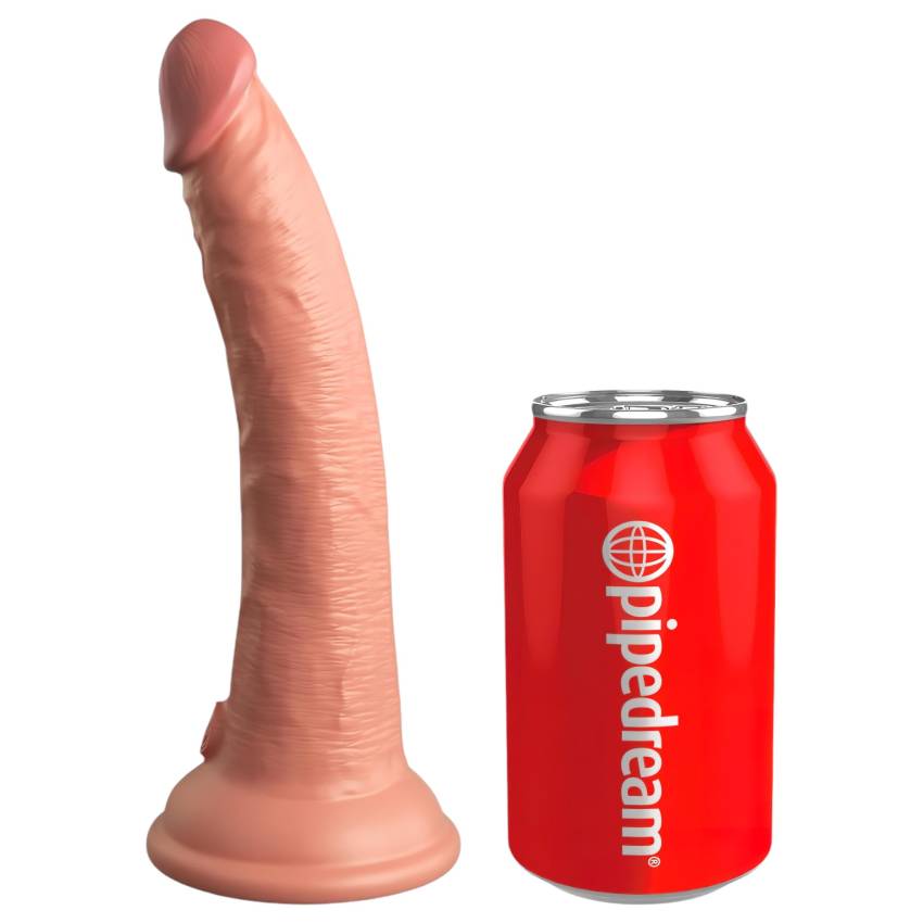 King Cock Elite 7- tapadókorongos, élethű dildó (18cm) - natúr - Image 4