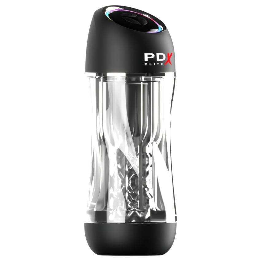 PDX ViewTube Pro - szívó-rezgő maszturbátor (fekete) - Image 2