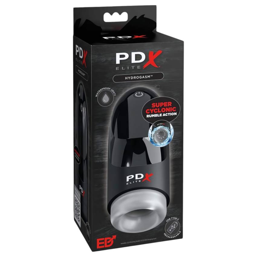 PDX Hydrogasm - akkus forgó maszturbátor (fekete) - Image 4