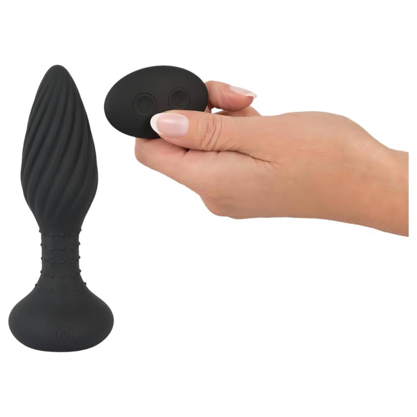 ANOS - forgó gyöngyös anál vibrátor (fekete) - Image 5
