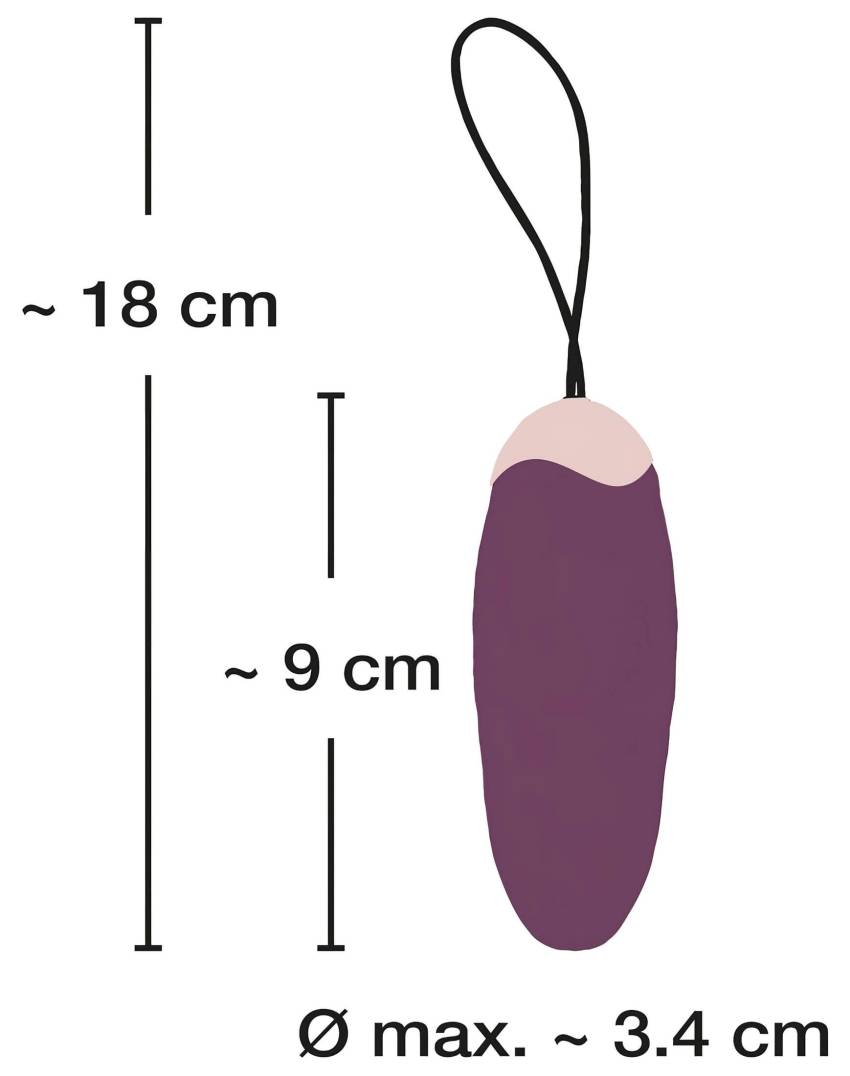 Javida Shaking Love - rádiós, lökő vibrációs tojás (lila) - Image 10