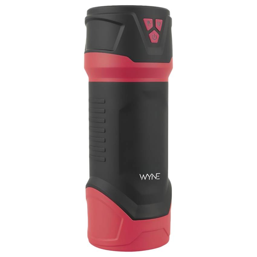 WYNE 04 - akkus, rezgő-szívó maszturbátor (barna) - Image 3
