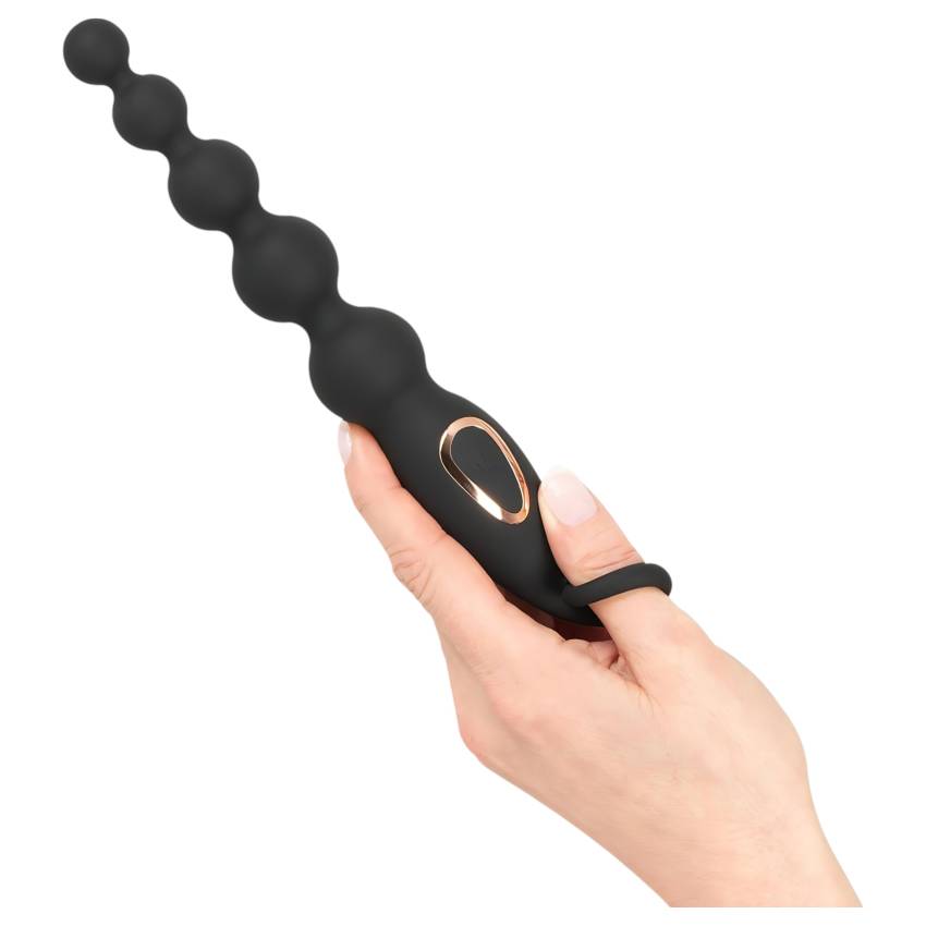 ANOS Anal Beads - gyöngyös anál vibrátor (fekete) - Image 5