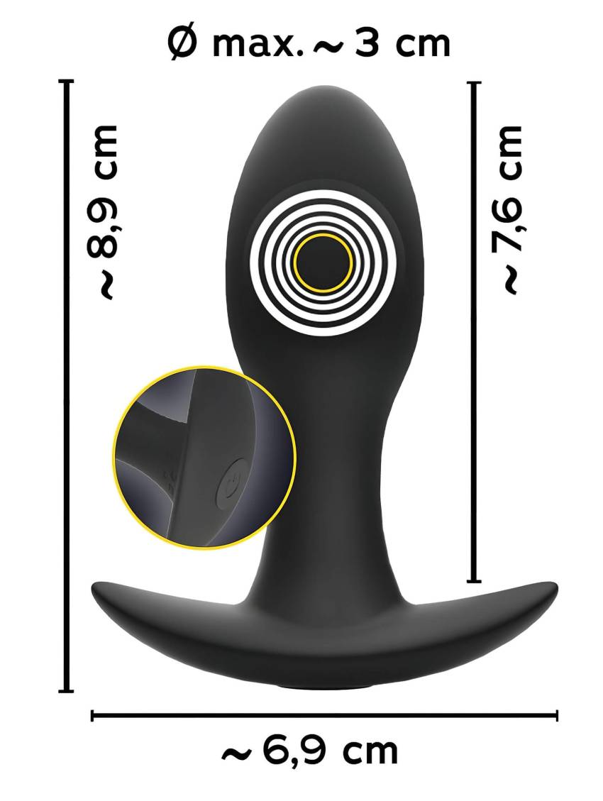 ANOS - akkus, vízálló prosztata vibrátor (fekete) - Image 12