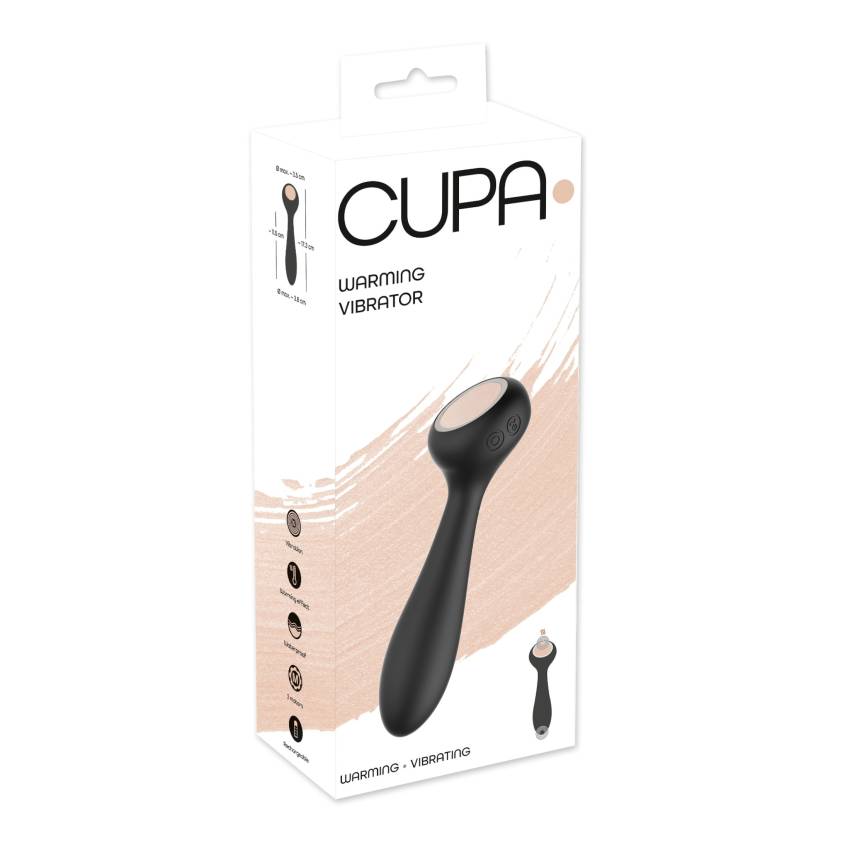 / You2Toys CUPA - akkus, melegítős 2in1 vibrátor (fekete)