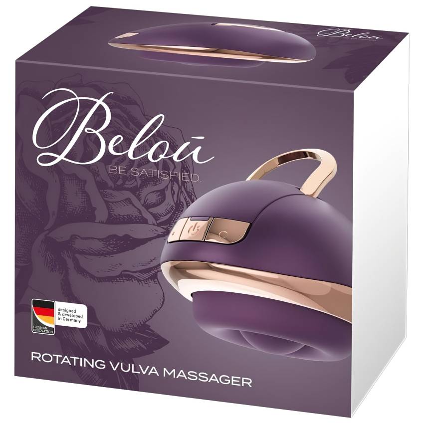 Belou - akkus, forgó, vulva masszírozó vibrátor (lila) - Image 9