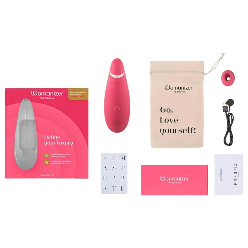 Womanizer Premium 2 - léghullámos csiklóizgató (pink) - Image 5