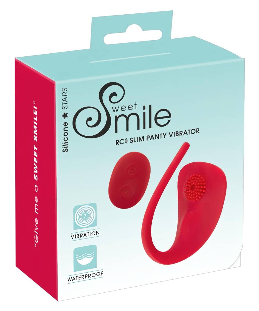 SMILE Slim Panty - akkus, rádiós csikló vibrátor (piros) - Image 3