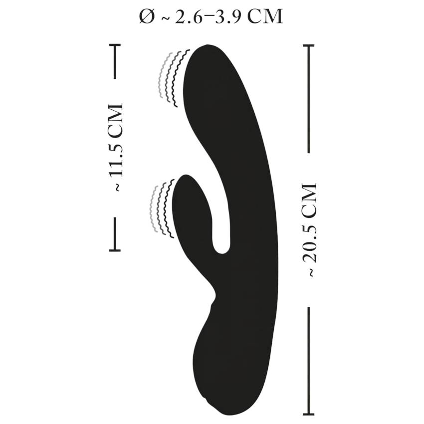 XOUXOU - akkus, csiklókaros elektro vibrátor (fekete) - Image 8