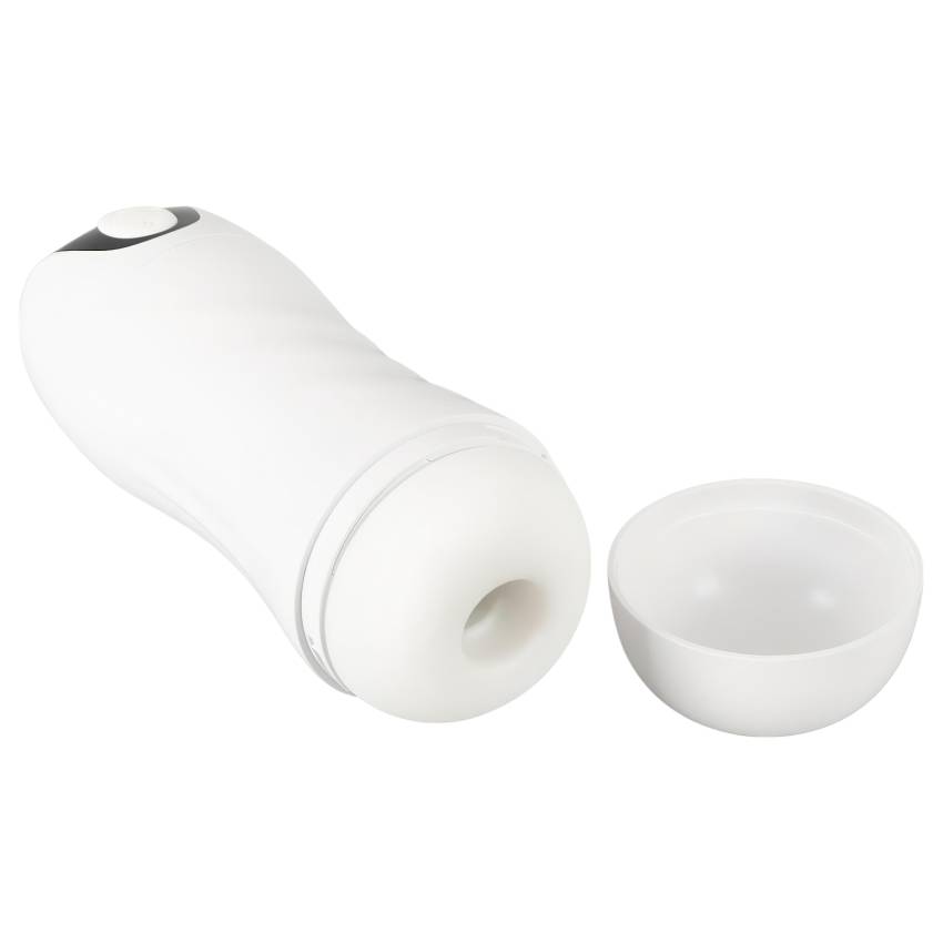 STROKER - akkus, szívó-rezgő maszturbátor (fehér) - Image 6