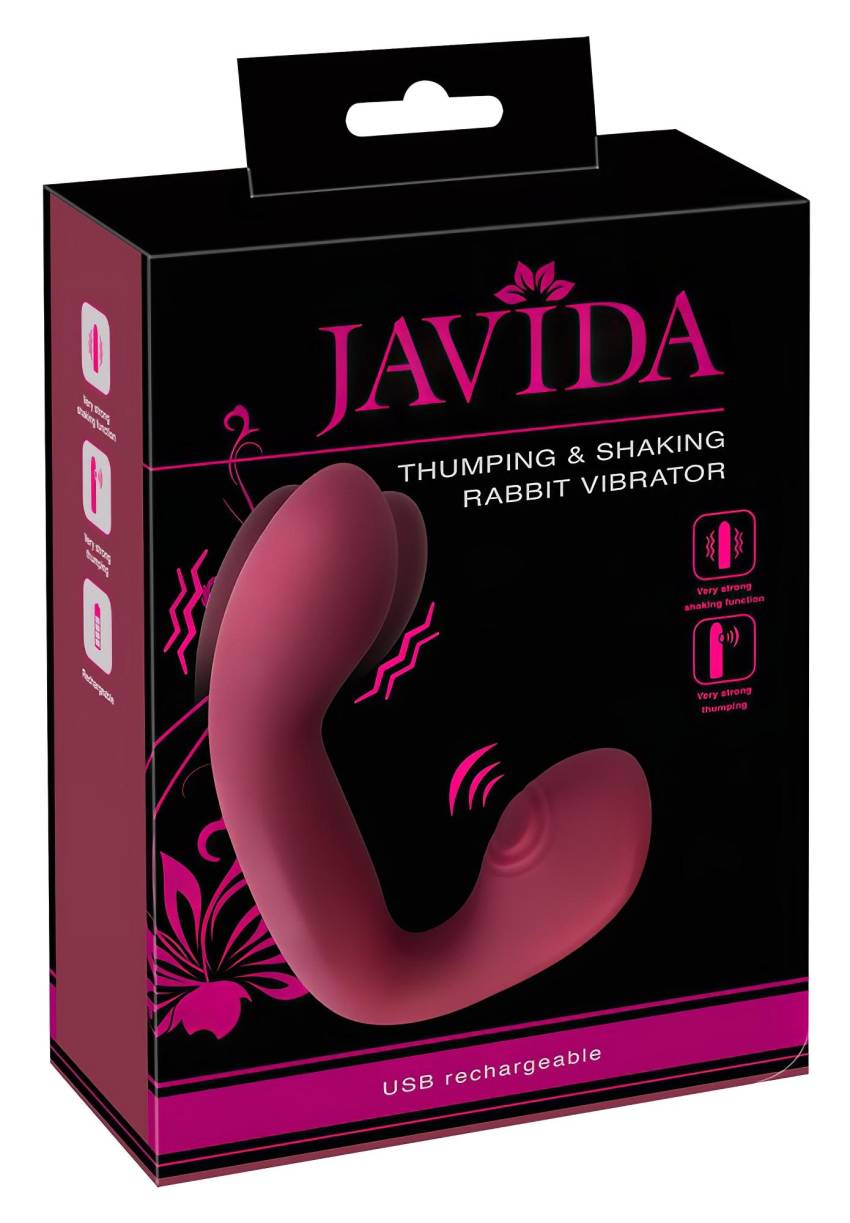 Javida Thumping - pulzáló G-pont és csikló vibrátor (piros) - Image 3