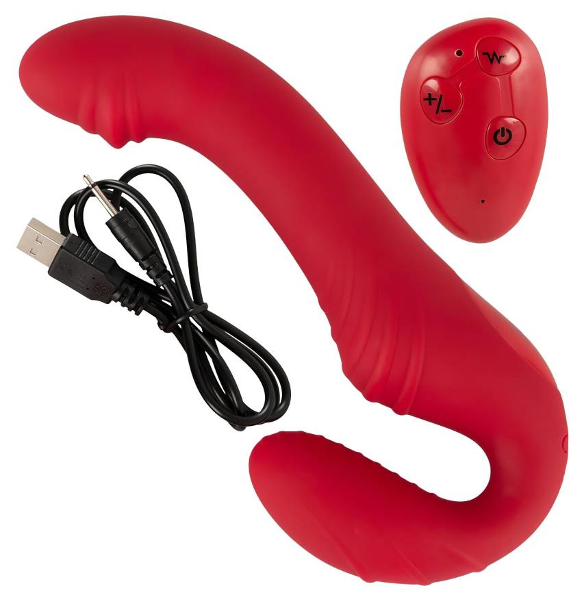 You2Toys Strapless - rádiós, felcsatolható vibrátor (piros) - Image 13