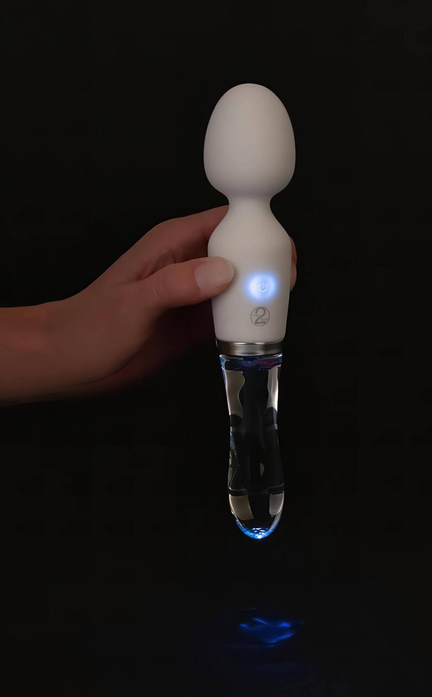 Liaison Wand - szilikon-üveg LED-es vibrátor (átlátszó) - Image 7