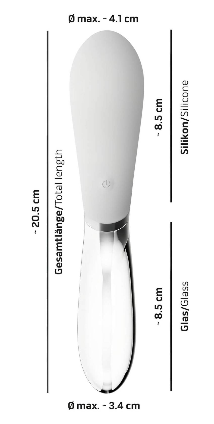Liaison Curve - akkus, LED vibrátor (átlátszó-fehér) - Image 11