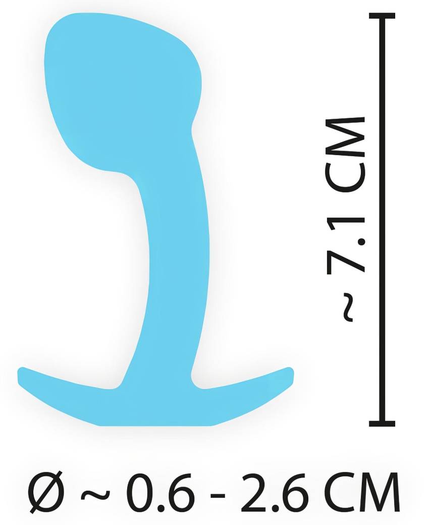 Cuties Mini Butt Plug - szilikon anál plug - kék (2,6cm) - Image 9