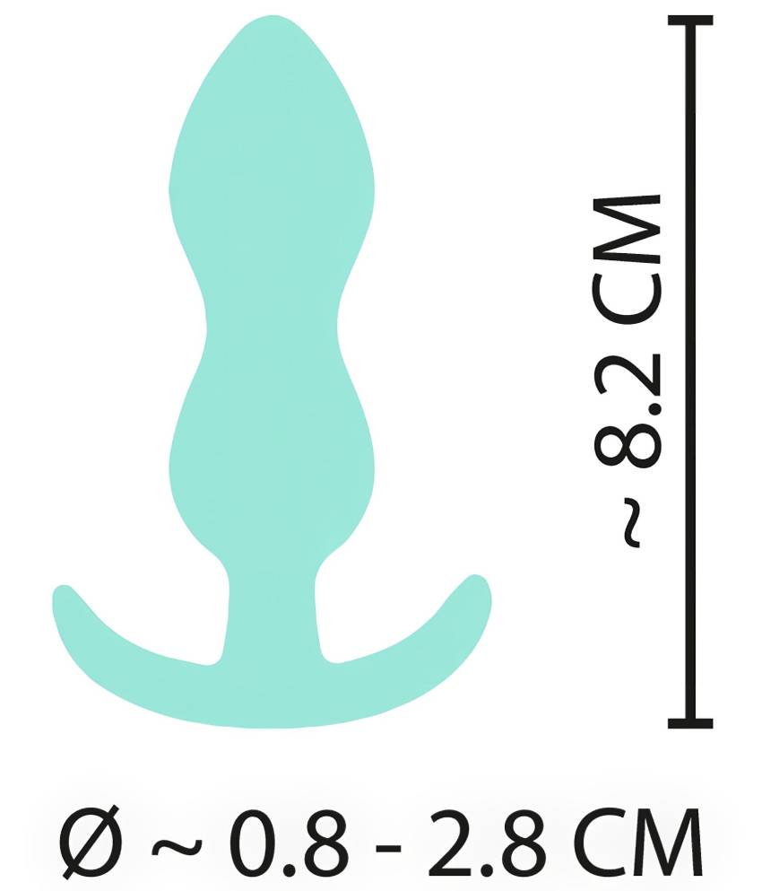 Cuties Mini Butt Plug - szilikon anál plug - menta (2,3cm) - Image 8