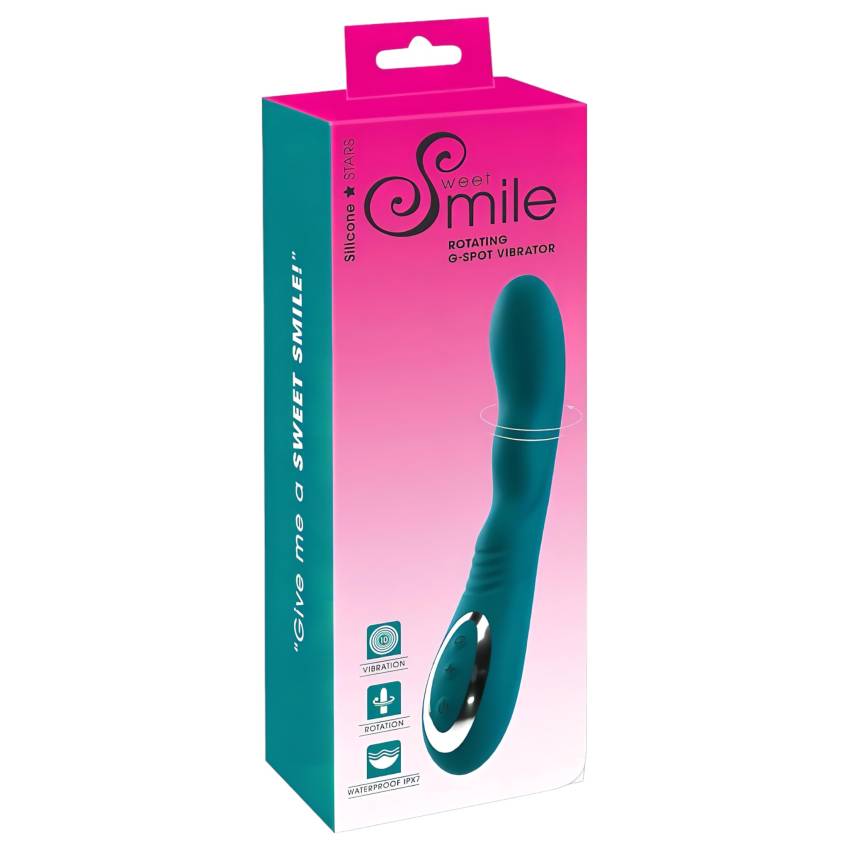 SMILE - akkus, vízálló forgó G-pont vibrátor (zöld) - Image 10