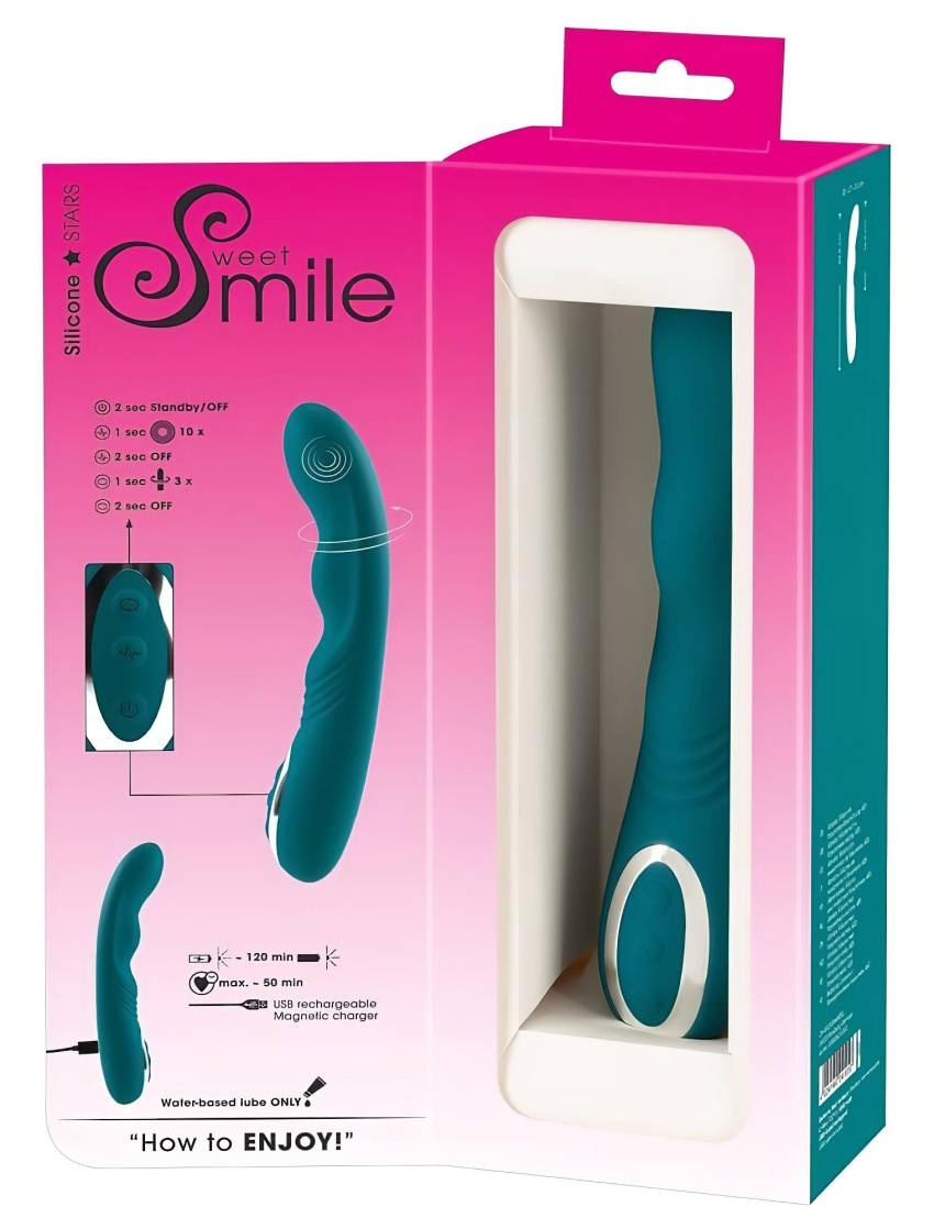 SMILE - akkus, vízálló forgó G-pont vibrátor (zöld) - Image 11