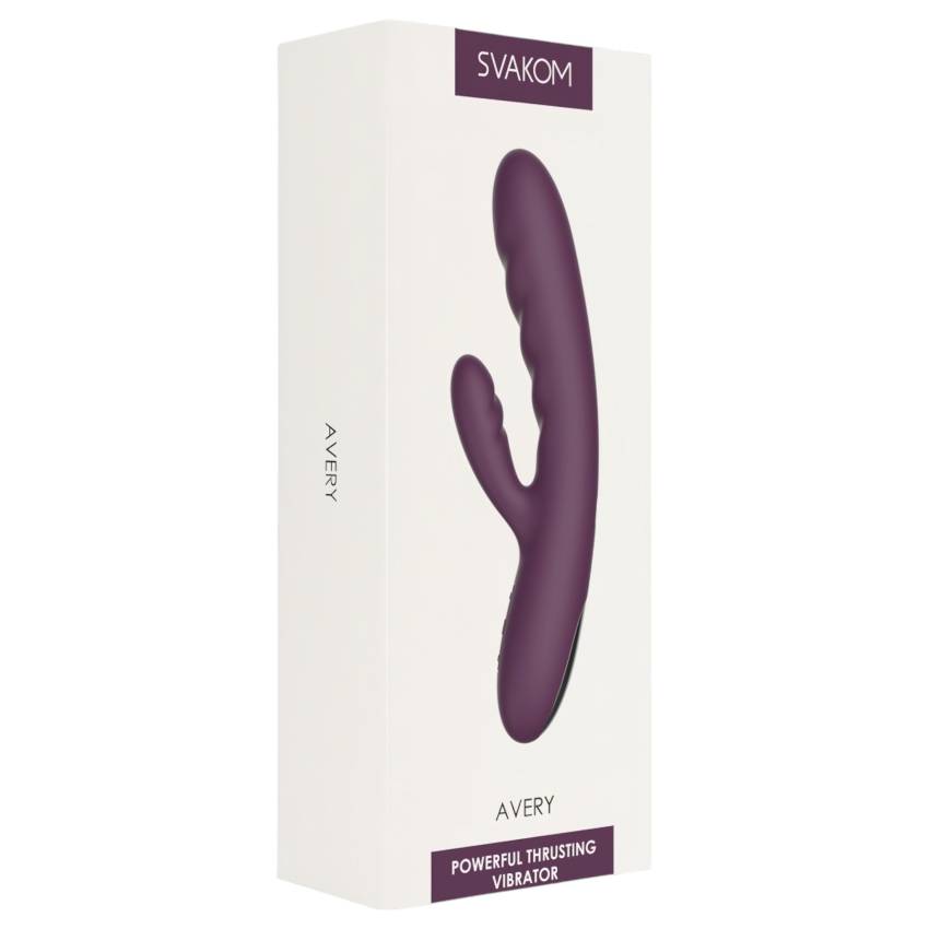 Svakom Avery - akkus, csiklókaros lökő vibrátor (lila) - Image 7