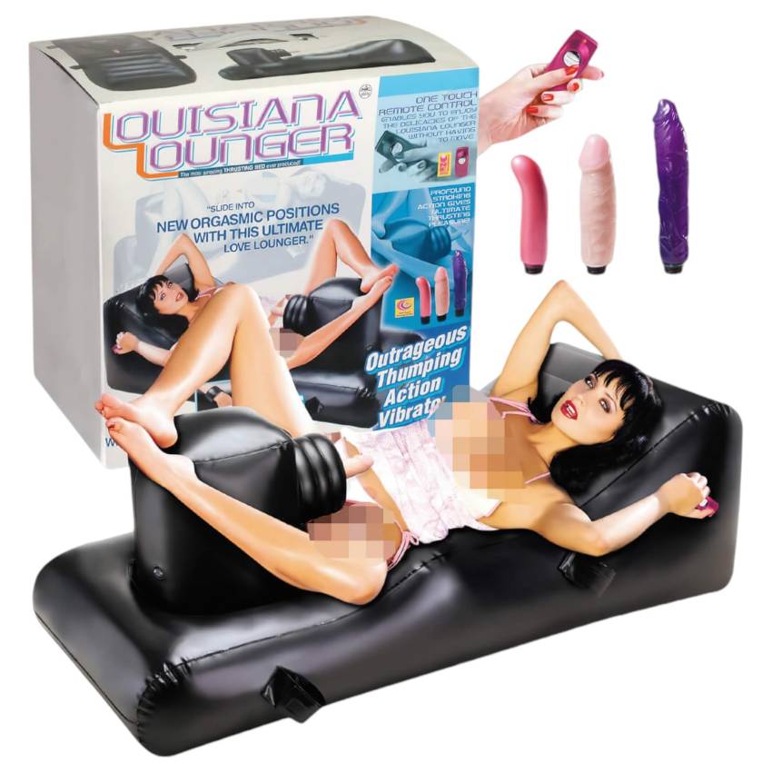 Louisiana Lounger - szexgép beépített vibrátorral (fekete) - Image 8