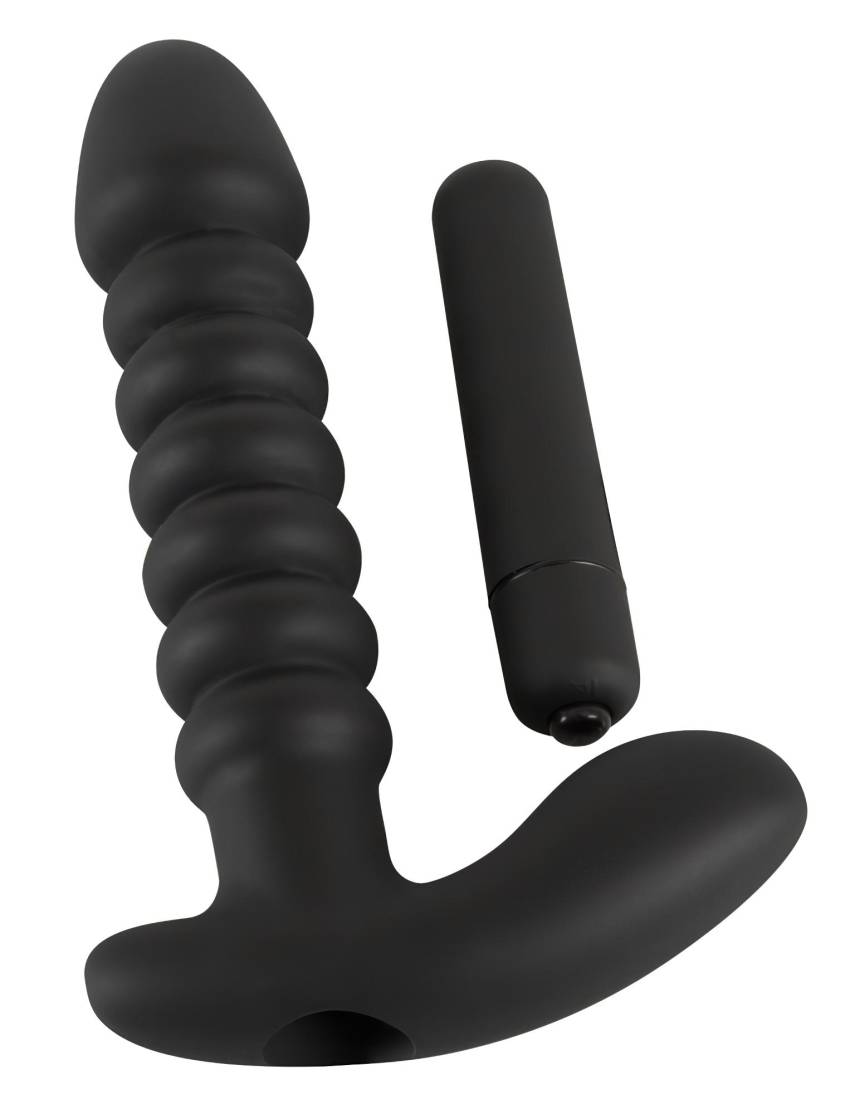 Black Velvet redős vibrátor - közepes (fekete) - Image 4