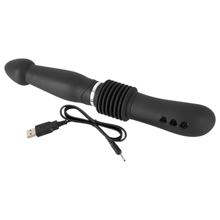 You2Toys - Push it - akkus lökő anál vibrátor (fekete) - Image 4