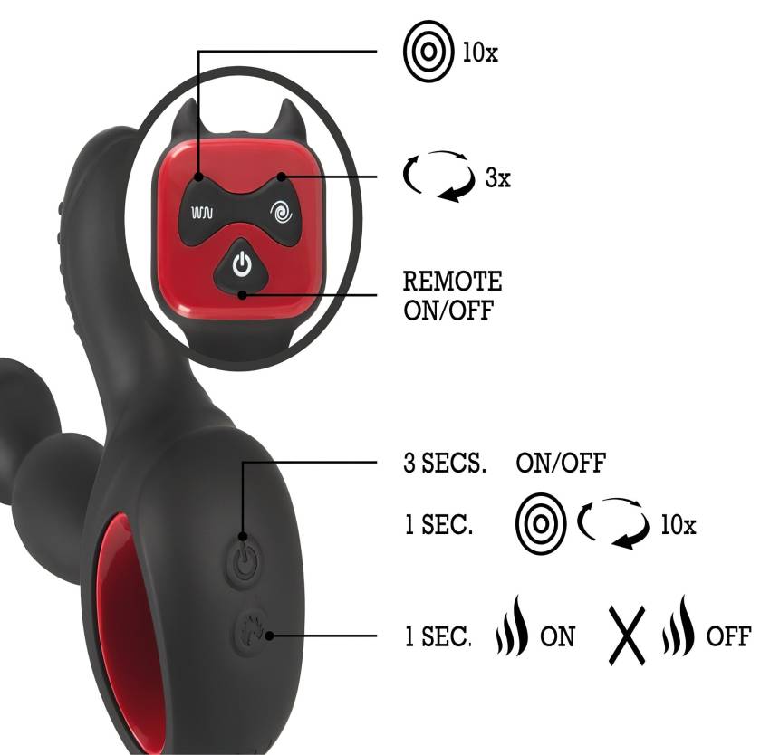 You2Toys Massager - forgó, melegítő prosztata vibrátor (fekete) - Image 13